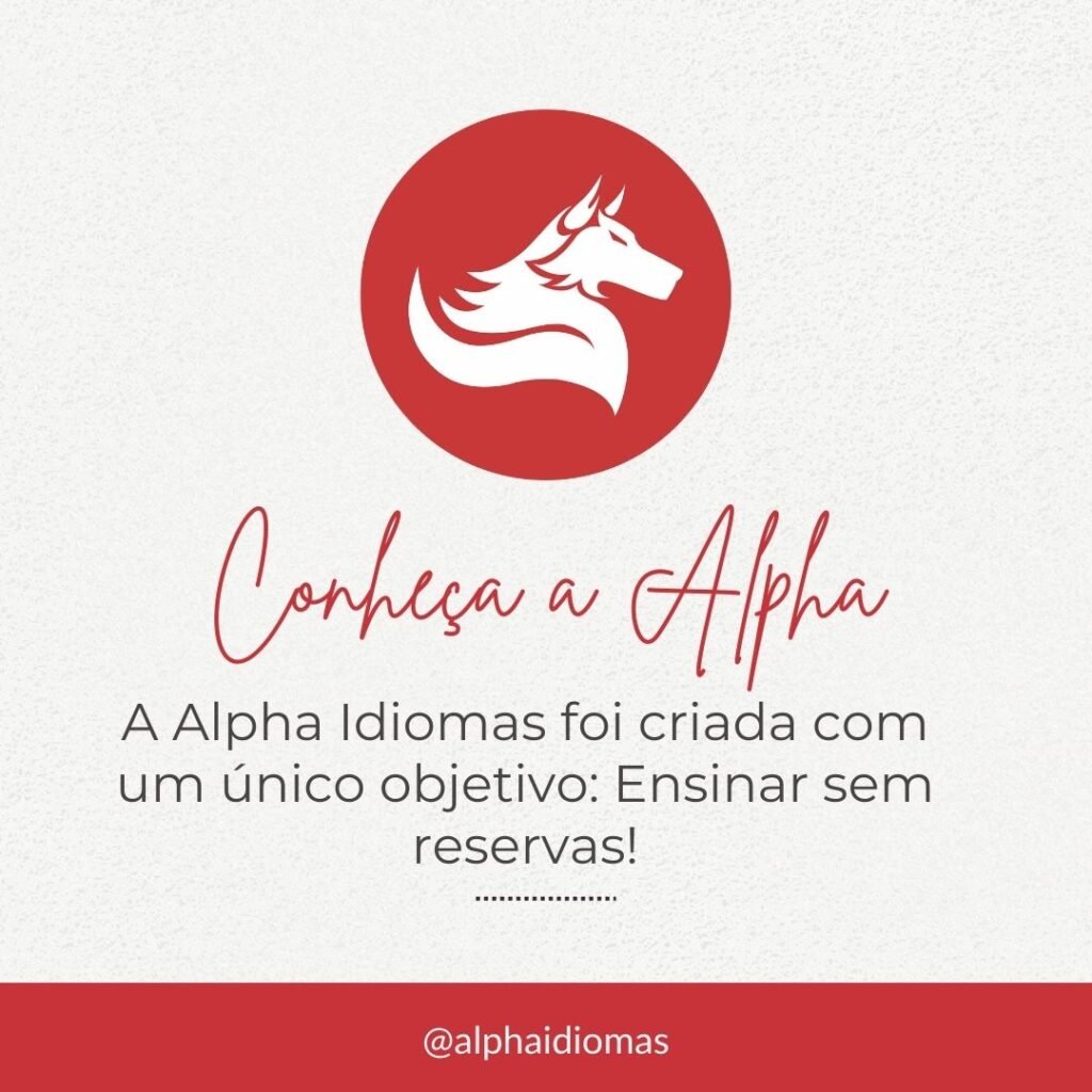 Banner institucional da Alpha Idiomas destacando inovação no ensino de inglês.