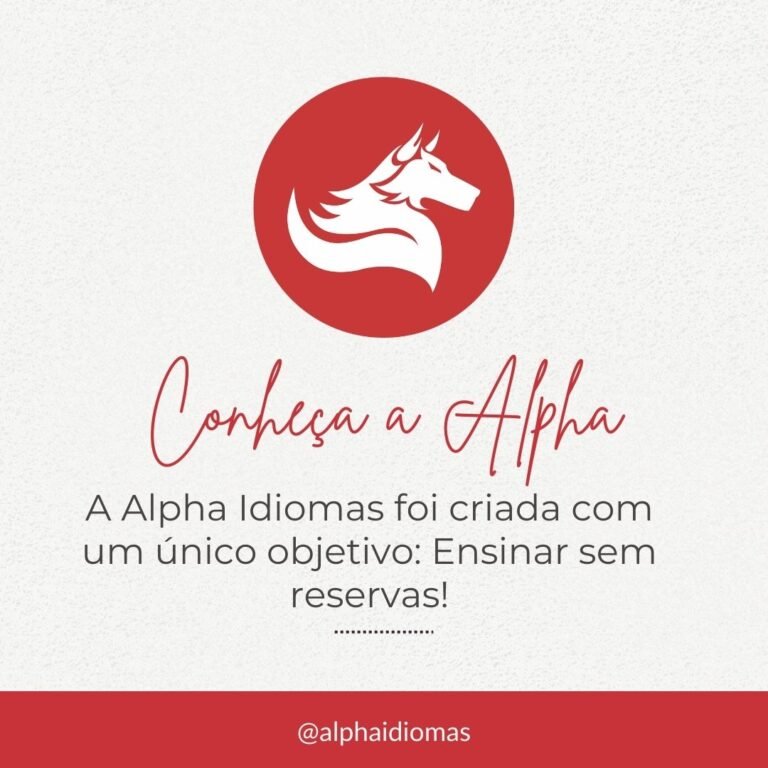 Banner institucional da Alpha Idiomas destacando inovação no ensino de inglês.